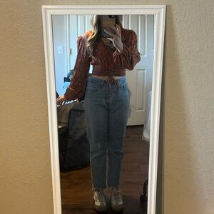 Dry Goods orange floral blouse